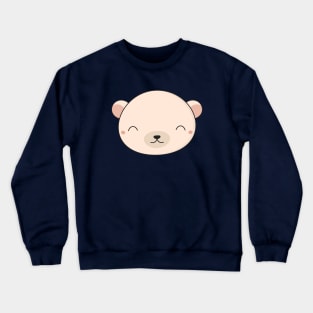 Kawaii Cute Polar Bear Face Crewneck Sweatshirt